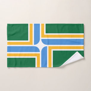 Toalla de mano con bandera de Portland City, EE.UU