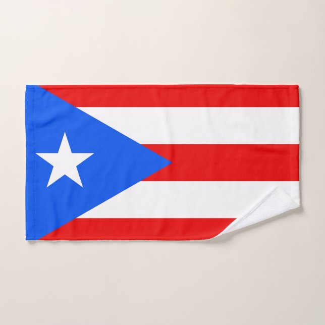 Toalla de mano con bandera de Puerto Rico, Estados (Toalla de mano)