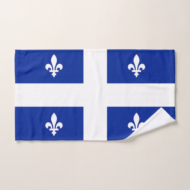 Toalla de mano con bandera de Quebec (Toalla de mano)