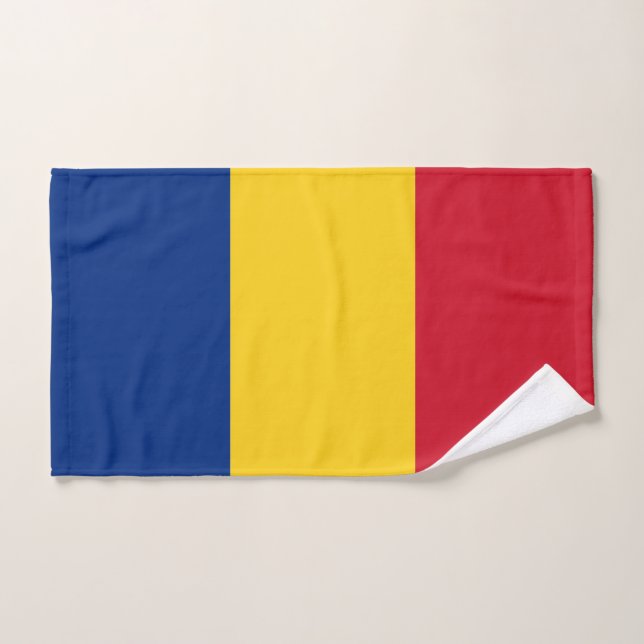 Toalla de mano con bandera de Rumania (Toalla de mano)