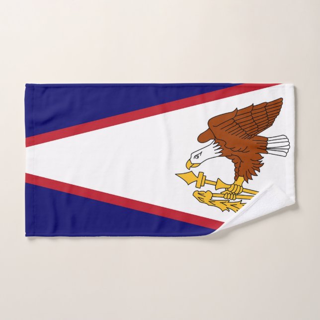 Toalla de mano con bandera de Samoa Americana, Est (Toalla de mano)