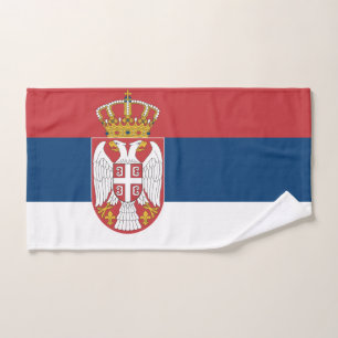 Toalla de mano con bandera de Serbia