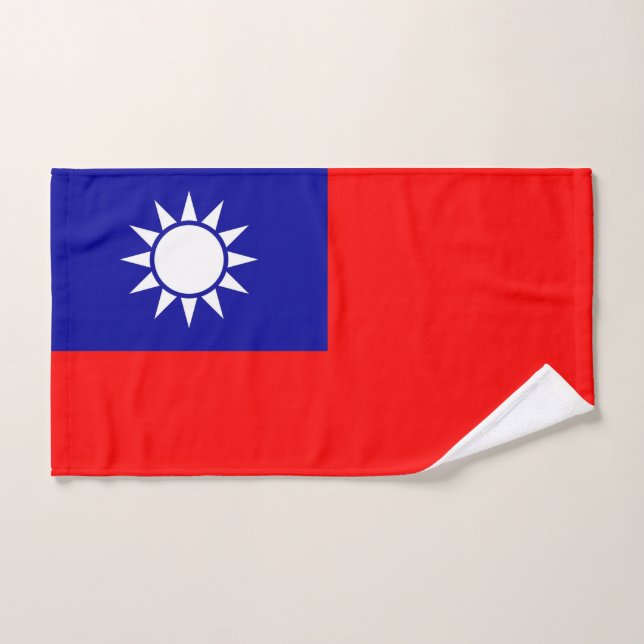 Toalla de mano con bandera de Taiwán (Toalla de mano)