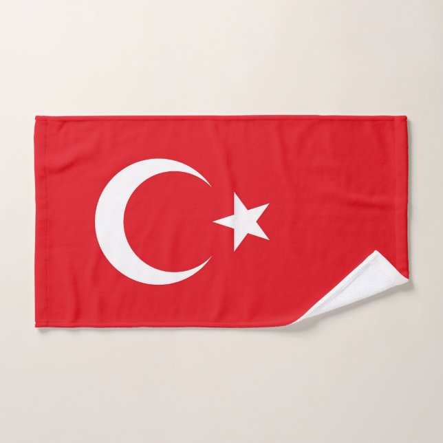 Toalla de mano con bandera de Turquía (Toalla de mano)