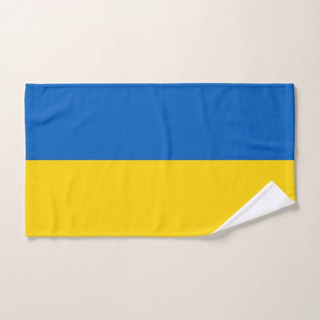 Toalla de mano con bandera de Ucrania (Toalla de mano)