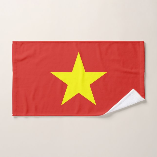 Toalla de mano con bandera de Vietnam (Toalla de mano)