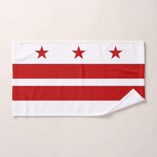 Toalla de mano con bandera de Washington DC, EE.UU (Toalla de mano)