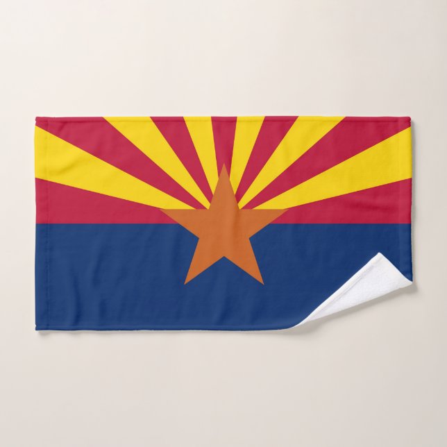Toalla de mano con bandera del estado de Arizona,  (Toalla de mano)