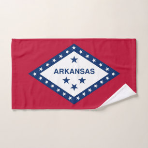 Toalla de mano con bandera del estado de Arkansas,