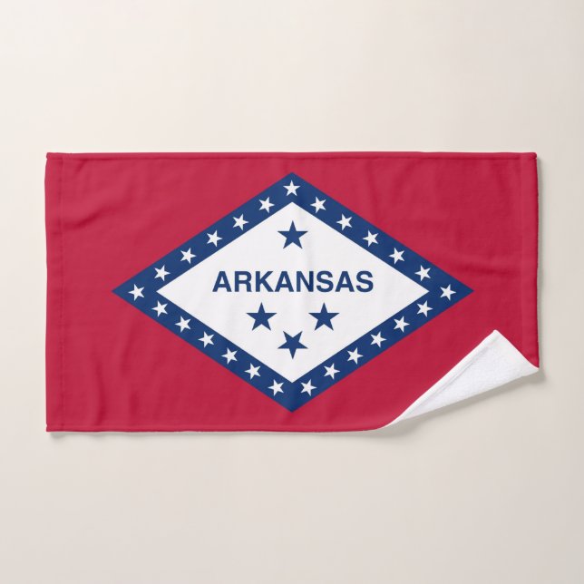 Toalla de mano con bandera del estado de Arkansas, (Toalla de mano)