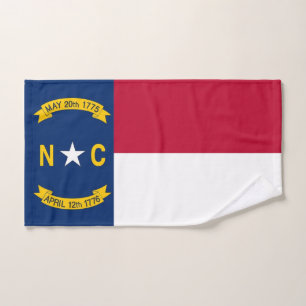 Toalla de mano con bandera del estado de Carolina 