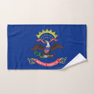 Toalla de mano con bandera del estado de Dakota de