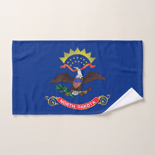 Toalla de mano con bandera del estado de Dakota de (Toalla de mano)