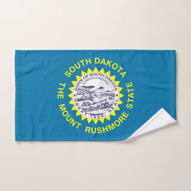 Toalla de mano con bandera del estado de Dakota de (Toalla de mano)