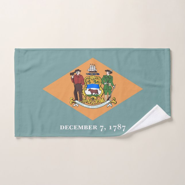 Toalla de mano con bandera del estado de Delaware, (Toalla de mano)