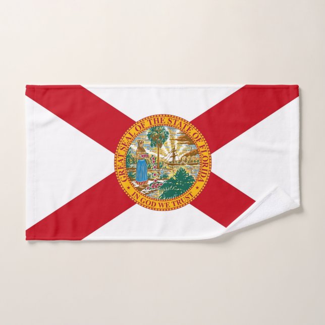 Toalla de mano con bandera del estado de Florida,  (Toalla de mano)