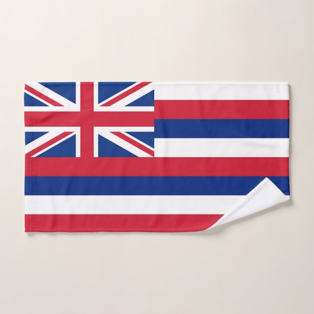 Toalla de mano con bandera del estado de Hawaii, E (Toalla de mano)