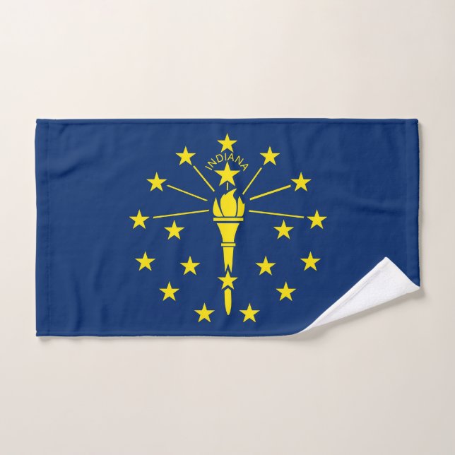 Toalla de mano con bandera del estado de Indiana,  (Toalla de mano)