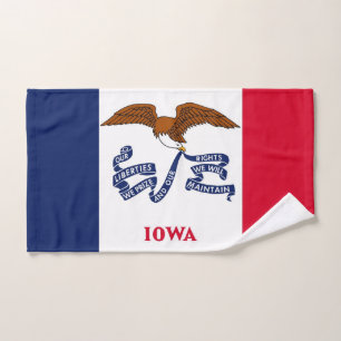 Toalla de mano con bandera del estado de Iowa, Est