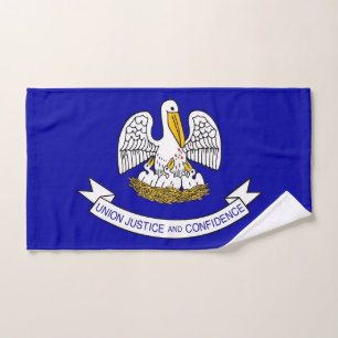 Toalla de mano con bandera del estado de Luisiana,