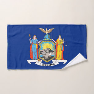 Toalla de mano con bandera del estado de Nueva Yor