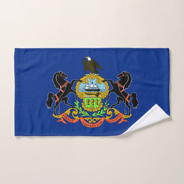 Toalla de mano con bandera del estado de Pennsylva (Toalla de mano)