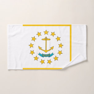 Toalla de mano con bandera del estado de Rhode Isl