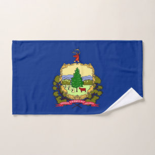 Toalla de mano con bandera del estado de Vermont, 