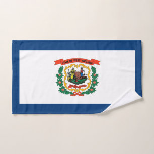 Toalla de mano con bandera del estado de Virginia