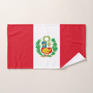 Toalla de mano con bandera del Perú