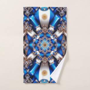 Toalla de mano con colores argentinos