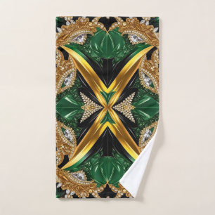 Toalla de mano con colores jamaicanos