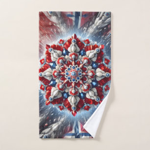 Toalla de mano con colores noruegos