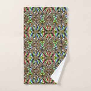 Toalla de mano con colores sudafricanos