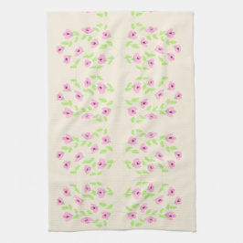 Toalla De Mano Con Impresión Floral Rosa
