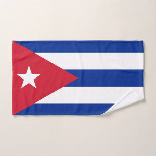 Toalla de mano con la bandera de Cuba