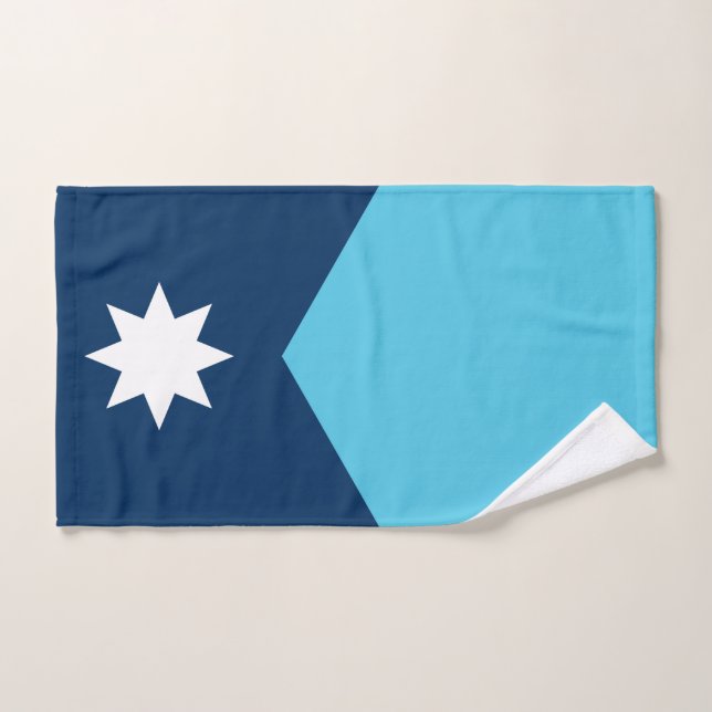 Toalla de mano con la bandera de Minnesota (Toalla de mano)