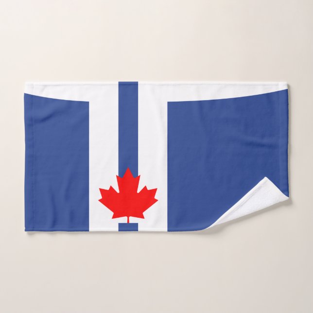 Toalla de mano con la bandera de Toronto, Canadá (Toalla de mano)
