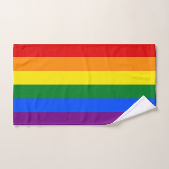Toalla de mano con la bandera del orgullo LGBT (Toalla de mano)