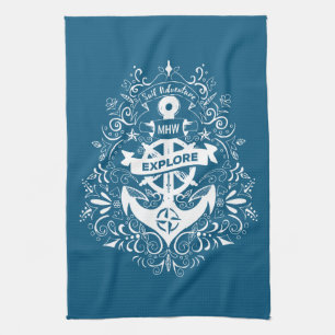 Toalla de mano con monograma de personalizado de a