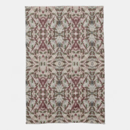 Toalla De Mano Con Negro Y Borgoña