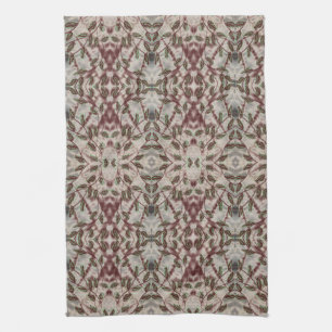 Toalla De Mano Con Negro Y Borgoña