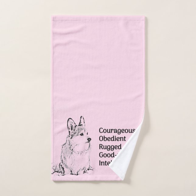 Toalla de mano Corgi (Toalla de mano)