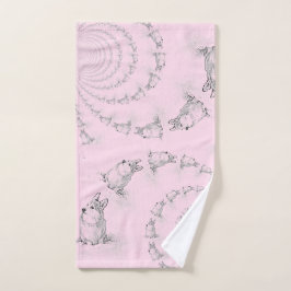 Toalla de mano Corgi Spiral