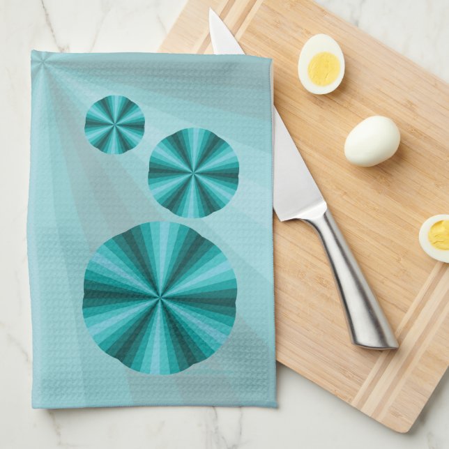 Toalla de mano de Aqua con ilusión óptica (Doblado Cuarto)