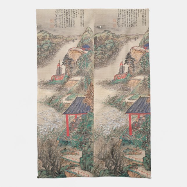 Toalla de mano de arte japonés (Vertical)