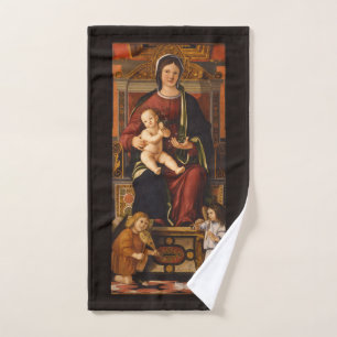 Toalla de mano de arte "La Virgen y el Niño"