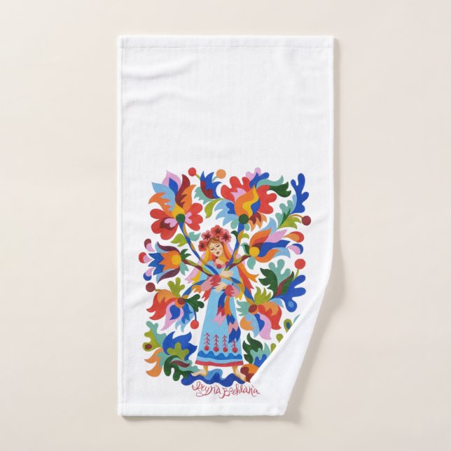 toalla de mano de arte popular ucraniano (Toalla de mano)