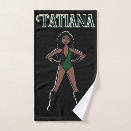 Toalla de mano de bailarín/mallorquina verde negro