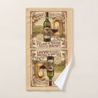 Toalla de mano de barrica de vino